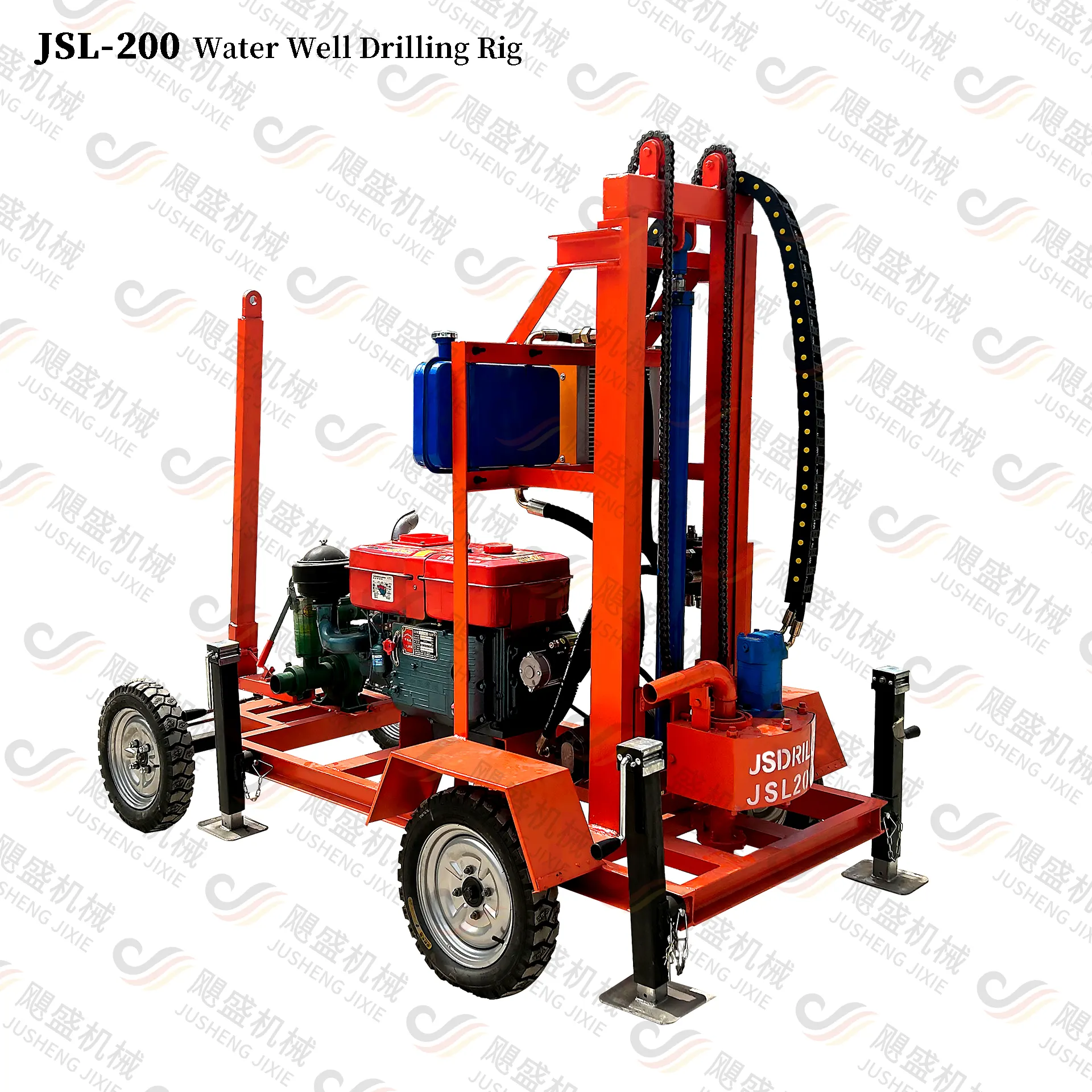 Diesel water well drilling rig 30m 50m 100m 150m 200m mining drilling rig for sale