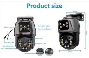 ICsee 16CH 6MP POE PTZ Kit fotocamera CCTV sistema Poe H.265 16ch NVR Auto Tracking PTZ 16CH doppio obiettivo sistema di telecamere di sicurezza POE - Product Image 4