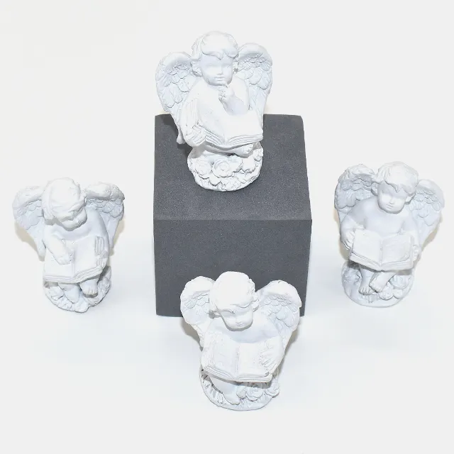 विद्वान देवदूत 24 पीसी मिनी राल मूर्तियां सरल हस्तनिर्मित रेसिन शिल्प इंटीरियर नकली-नाक्स अवकाश छोटे उपहार