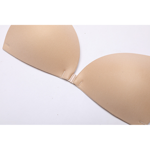 Women's Invisible <strong>String</strong> Wing Adhesive Strapless Bras Ruibra Triangle Sticky Cup Cloth Woven Seamless Push-Up Wire-Free Bra for - Product Image 6