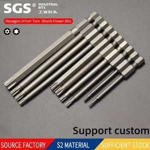 单端1/4英寸六角柄梅花螺丝刀钻头S2钢六角T4-T50安全头钻头星形螺丝刀钻头 - Product Image 2