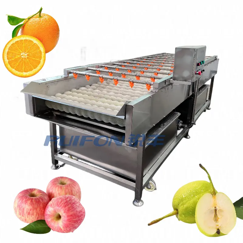 Meyve ve sebze yıkama makinesi taze meyve fırça temizleme makinesi patates mango püresi temizleme
