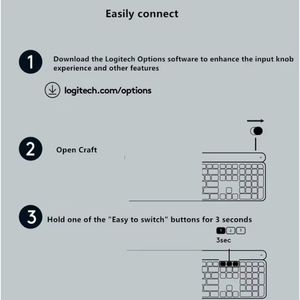 100% Original para Logitech Craft teclado inalámbrico de 108 teclas Control inteligente para perilla multidispositivo Bluetooth para escritorio nuevo P - Product Image 5