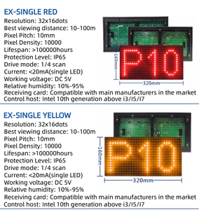 Singolo colore P10 DIP modulo LED esterno schermo a LED rosso pannello pubblicitario SMD chip per Display di benvenuto esterno pannello LED - Product Image 6