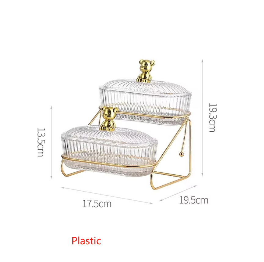 transparent/plastique + couvercles en PVC/1