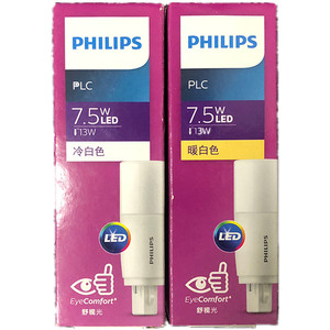 Philips Lamp Two-pin <strong>LED</strong> Plug Tube G24D Replaces PL-C Super Bright 2P Energy-saving Downlight Bulb Horizontal Insertion Tube - Product Image 3