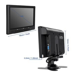 Cámara de vigilancia, Monitor de TV de 7 pulgadas, con VGA, BNC, AV, entrada HDM-I, Ed