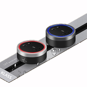 Track <strong>Socket</strong> 13A <strong>16A</strong> Universal Recessed EU UK US Desk Power Track <strong>Socket</strong> With USB on Track Rail - Product Image 1