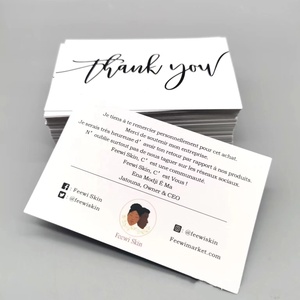 Custom Design High Quality Logo Design Print Matte Saying Thank You Cards for Small Business - Product Image 4
