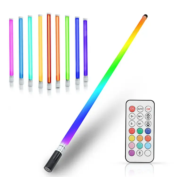 T8 18W 120cm 4 pies RGB tubo de luz LED con control remoto RGB tubo de luz de color tubo de luz de trabajo video Lámpara de pie