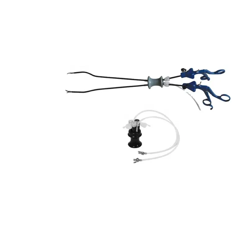 Réutilisable en plastique en acier Inoxydable courbe laparoscopique monotrou instruments