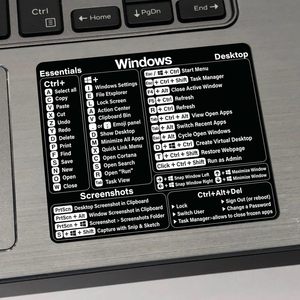 Настраиваемый язык Windows ярлык стикер клавиатура сочетание клавиш для ноутбука сочетание клавиш стикер для любого ПК ноутбука или настольного компьютера - Product Image 1