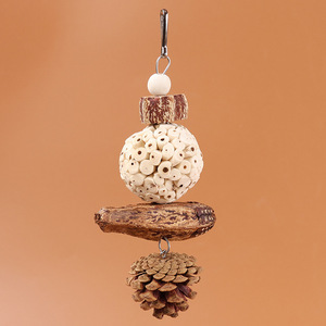 Thân Thiện Với Môi Gỗ Chim Đồ Chơi Trái Cây Tự Nhiên Hạt Chuỗi Sao Trái Cây Thông Nón Vẹt Căng Thẳng Cứu Trợ Bóng Đi kèm Trong Một Túi - Product Image 2