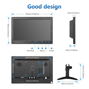 Monitor LCD personalizado Full Hd de 10 "y 7", conexión VGA, Mini Monitor de videovigilancia con altavoz para ordenador de escritorio y PC