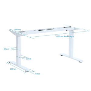 Mesa ajustable de 2 segmentos, mesa eléctrica de doble motor para ordenador, soporte para sentarse, mesas de oficina - Product Image 3