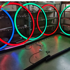 ไฟห้อย LED แบบวงแหวน RGB DMX512ควบคุมด้วยตัวควบคุม DMX มีหลายขนาดสำหรับใช้ในยิมบาร์ - Product Image 1