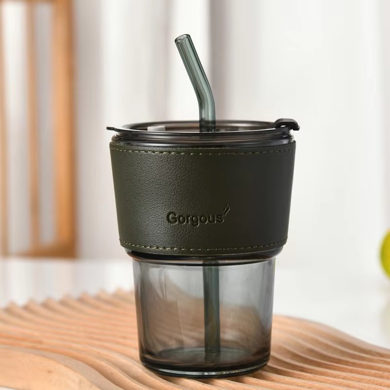 Taza Gris Humo + Funda Verde Oscuro