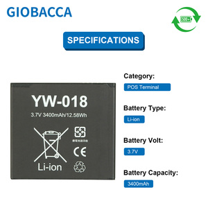 Thay Thế Li-polymer pin YW-018 cho Pax D230 POS thanh toán 3.7V 3400mAh pin - Product Image 3