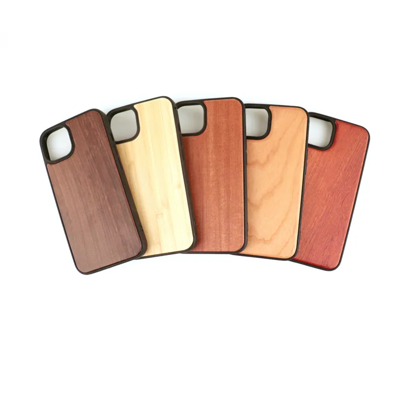 Untuk casing iphone 15 bambu kayu curah, pabrik aksesori ponsel di Cina casing ponsel kayu asli untuk iphone14