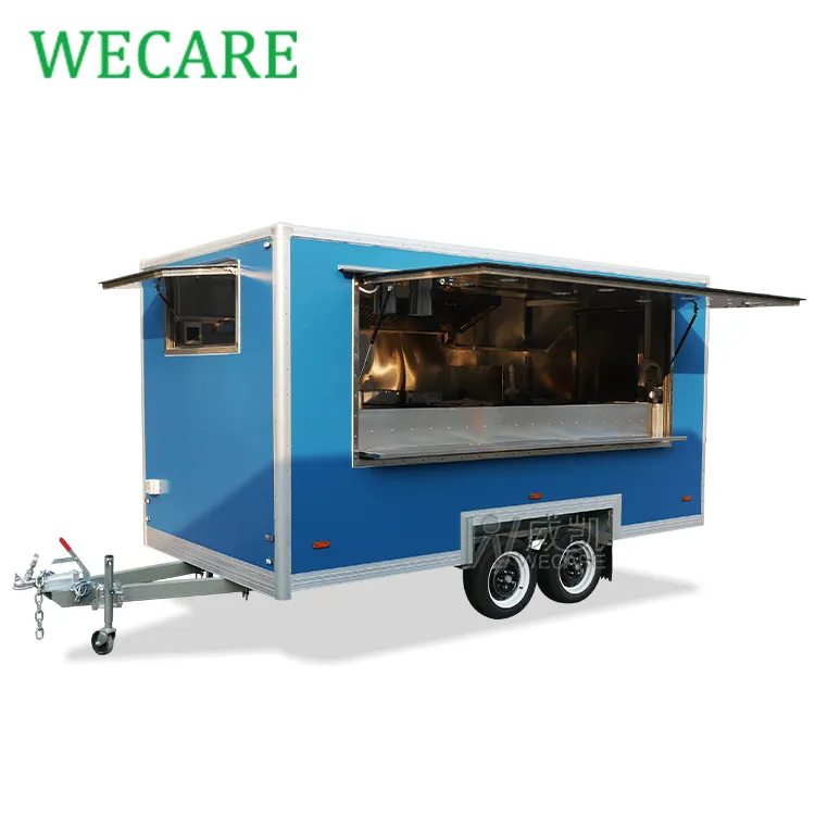 Wecare caminhão móvel de cozinha, 400*210*210cm, cozinha completa, comida, carro, carrinho de concorrência