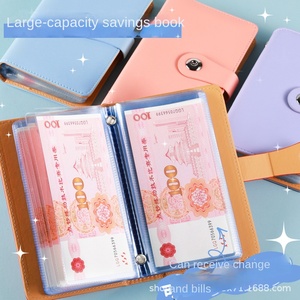Red Cash Storage <strong>Notebook</strong> Protective Cover Commemorative Banknote Coin Collection for Internet Rich Commemorative Deposit Book