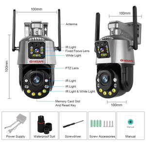 VESAFE 2024 ICsee 6MP Dual Lens Outdoor with 36X Zoom Wifi PTZ Wireless <strong>Security</strong> Camera 500m Zoom <strong>Android</strong>/<strong>IOS</strong> APP <strong>Control</strong> - Product Image 6