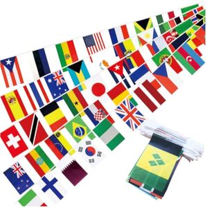 Banderines Personalizados, Banderas de Países, Mini Cadena de Tela de Poliéster, Bandera de Diferentes Países - Product Image 1