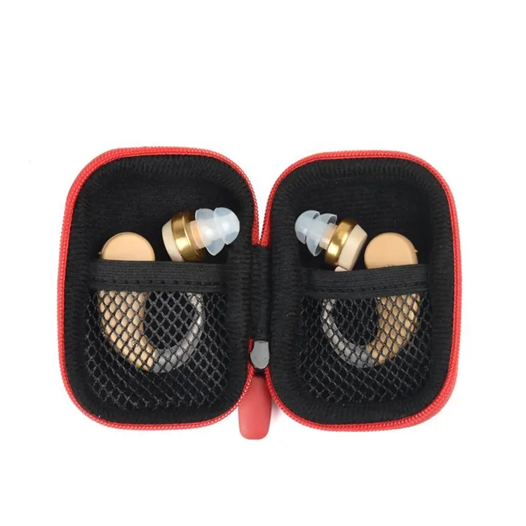 Custom Factory Vendite Calde dispositivi medici caso di eva per hearing aid Portatile Caso di eva per la canal hearing aid con maniglia