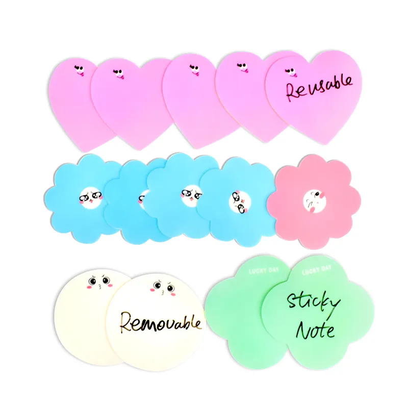 Wholesale high quality different shape nano Sticker memo pad Removable Dry Erase Sticky Notes For remind notes