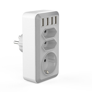 Adaptador de enchufe múltiple 7 en 1 UK con 3 enchufes 3 cargador USB 1 Tipo - Product Image 6