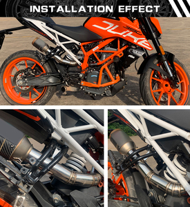For KTM <strong>Duke</strong> <strong>125</strong> 250 390 RC390 RC250 2017-2021 Motorcycle Exhaust System Escape Modified High Position Middle Link Pipe Muffler - Product Image 4