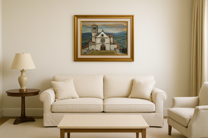 Assisi Xây Dựng Motif Tường Nghệ Thuật Đóng Khung Bức Tranh Xuất Khẩu Cho Kiến Trúc Văn Phòng - Product Image 2