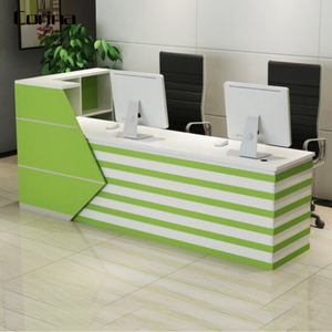 定制接待处免费样品柜台接待处接待桌l形前现金柜台 - Product Image 6