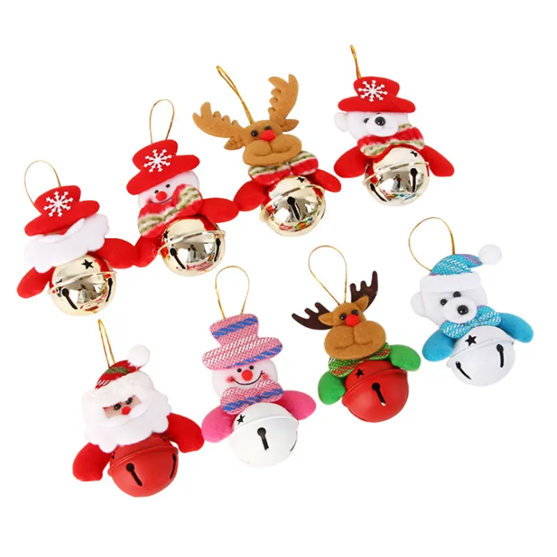 Colgante de árbol de Navidad creativo, campana de muñeco, campana de Papá Noel, decoración navideña, muñeco con campana, regalos para niños