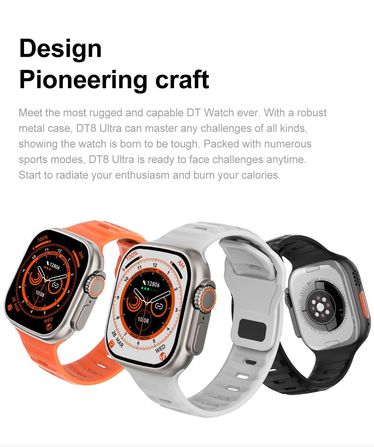 2022 Latest DT8 Ultra Smart Watch 1:1 49MM Series 8 DT8 Ultra Smartwatch