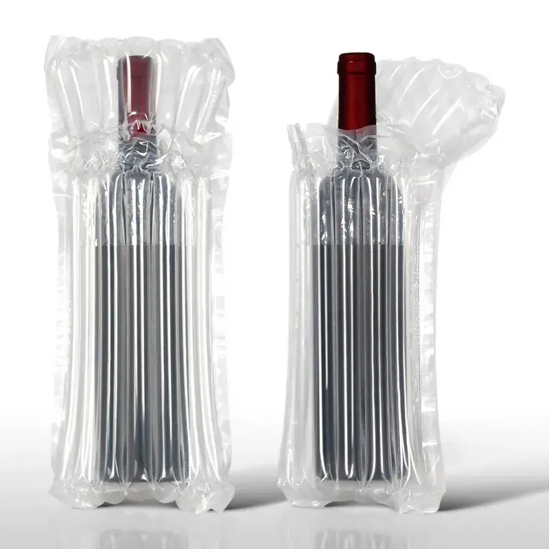 Sac personnalisé de haute qualité PE bulle d'air protéger emballage gonflable pour verre protecteur de bouteille de vin protecteurs de bouteille de vin