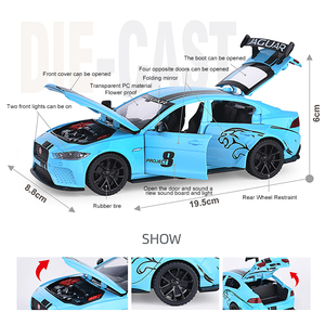 可動人形付き合金車モデルシミュレーションダイキャストモデルカー - Product Image 5