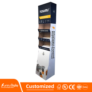Estante de exhibición de cartón con soporte de piso de mostrador de gancho para POS Pop Mart Cajas de exhibición de papel para escaparate de tienda minorista - Product Image 5