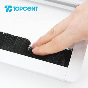 TOPCENT 铝合金软关闭长方形方形办公桌桌面办公桌电缆孔盖扣环 - Product Image 5