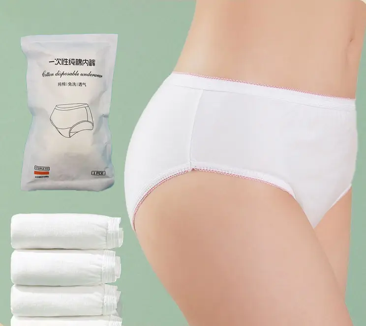 Bikini de string menstruel 100% coton imprimé personnalisable de grande taille sous-vêtement post-partum pantalon de maternité culotte jetable pour femmes