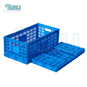 Quali <span class=keywords><strong>40</strong></span> Lít Lưới Nhựa Có Thể Gập Lại Thùng Stackable Di Chuyển Hộp Lưu Trữ Thùng Trái Cây - Product Image 4