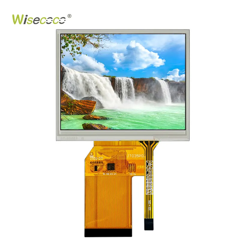 Wisecoco ukuran layar Lcd kustom kecerahan dan rentang suhu 3.5 inci tampilan Ips RGB 640*480 Panel Lcd