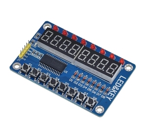 TM1638LEDディスプレイ8ビットデジタルチューブモジュールAYR7セグメント8ビット0.36インチREDTM1638KEYLEDディスプレイボードパネル - Product Image 4