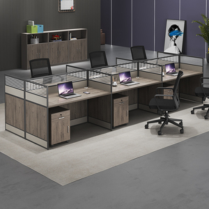 Bàn văn phòng nhân viên văn phòng bàn đơn giản màn hình hiện đại trạm tủ khóa phân vùng nhân viên Bàn máy tính - Product Image 4