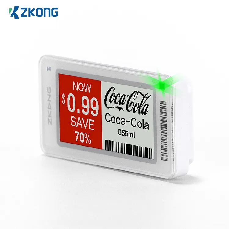 Zkong Label Rak Elektronik 2.13 Inci, Label Harga E-ink Kertas Elektronik Esl