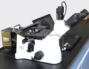 Microscopio metalográfico invertido trinocular con control de computadora de dos piezas - Product Image 4