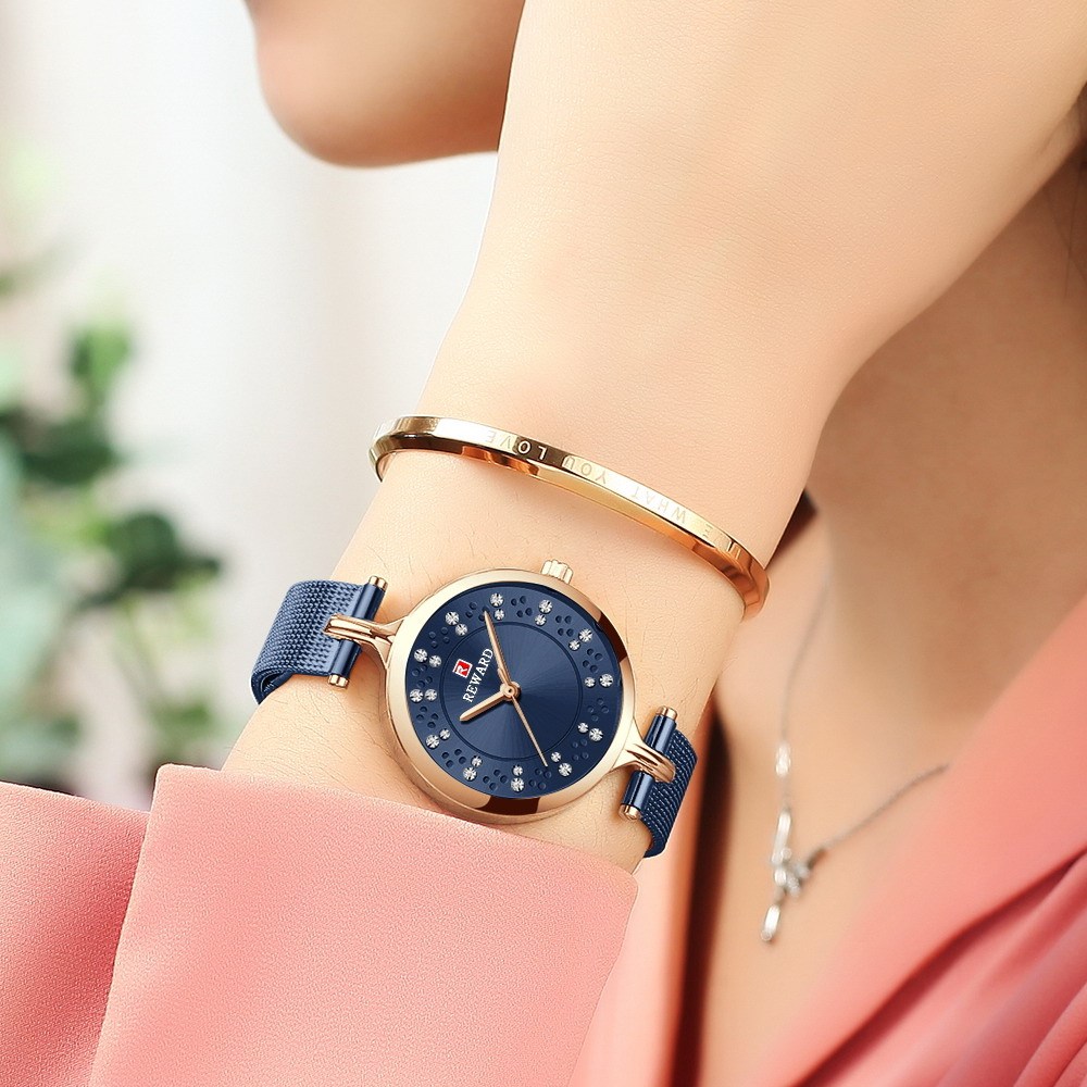 REWARD Watches Womens Fashion Luxury Diamond ladies Wristwatch Waterproof Casual Quartz Dress Watch Relogio Feminino