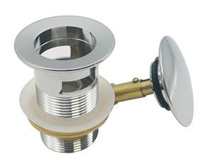 Push Pop-up valvola di scarico lavabo sifone ottone massiccio cromato con Overflow