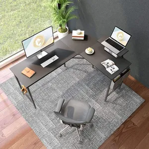 Modern <strong>Multi</strong>-Style L-Shaped Study and Work <strong>Computer</strong> <strong>Table</strong> Metal <strong>Design</strong> - Product Image 6