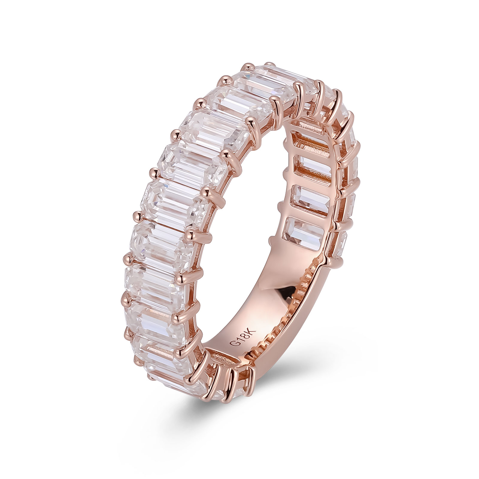 14K rose gold lab grown diamond ring